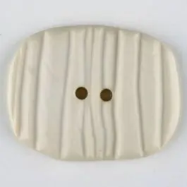Polyamidknopf patiniert, oval, 2 loch – Größe: 34mm – Farbe: beige – Art.Nr. 376723 Preisknaller