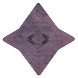 Polyamidknopf mit unebener Oberfläche und pfeilförmigen Löchern, kantig, 2 loch – Größe: 25mm – Farbe: lila – Art.Nr. 316707 Saisonangebot