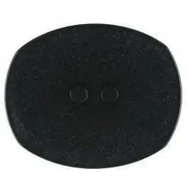 Schneller Versand Polyesterknopf mit ungleichmäßiger Oberfläche, oval, 2 loch – Größe: 23mm – Farbe: schwarz – Art.Nr. 341203