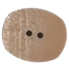 Polyesterknopf mit ungleichmäßiger Oberfläche, oval, 2 loch – Größe: 23mm – Farbe: beige – Art.Nr. 346714 Wochenendangebot