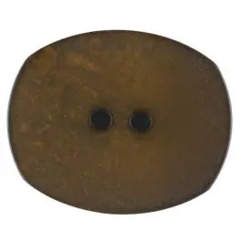 Polyesterknopf mit ungleichmäßiger Oberfläche, oval, 2 loch – Größe: 23mm – Farbe: braun – Art.Nr. 346716 Markenprodukt