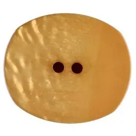 Markenprodukt Polyesterknopf mit ungleichmäßiger Oberfläche, oval, 2 loch – Größe: 23mm – Farbe: gelb – Art.Nr. 346722
