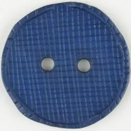 Limited Edition Polyamidknopf glänzend mit Vertiefungen, rund, 2 Loch – Größe: 32mm – Farbe: blau – Art.Nr. 375717