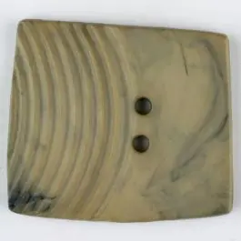 Mengenrabatt Polyamidknopf, marmoriert, eine Hälfte mit Rillen, die andere glatt, quadratisch, 2 loch – Größe: 23mm – Farbe: beige – Art.Nr. 335714