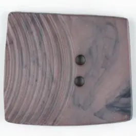 Preis Gesenkt Polyamidknopf, marmoriert, eine Hälfte mit Rillen, die andere glatt, quadratisch, 2 loch – Größe: 23mm – Farbe: braun – Art.Nr. 335716