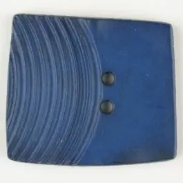 Beliebt Polyamidknopf, marmoriert, eine Hälfte mit Rillen, die andere glatt, quadratisch, 2 loch – Größe: 30mm – Farbe: blau – Art.Nr. 345758