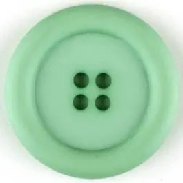 Polyamidknopf, mit breitem Rand, rund, 4 loch – Größe: 20mm – Farbe: grün – Art.Nr. 265726 Mengenrabatt