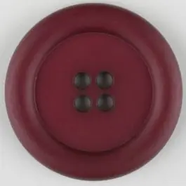 Heißes Angebot Polyamidknopf, mit breitem Rand, rund, 4 loch – Größe: 30mm – Farbe: weinrot – Art.Nr. 345727