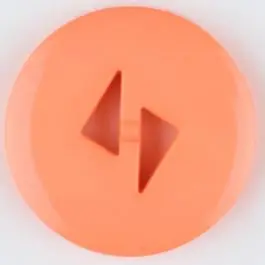 Polyamidknopf mit dreieckigen Knopflöchern, rund, 2 loch – Größe: 13mm – Farbe: orange – Art.Nr. 215736 Kostenloser Rückversand
