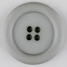 Abverkauf Polyamidknopf, mit breitem Rand, rund, 4 loch – Größe: 30mm – Farbe: grau – Art.Nr. 345713