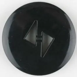 Jetzt Bestellen Polyamidknopf mit dreieckigen Knopflöchern, rund, 2 loch – Größe: 13mm – Farbe: schwarz – Art.Nr. 211695