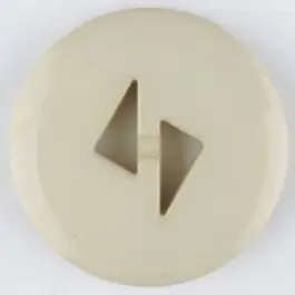 Rabatt Polyamidknopf mit dreieckigen Knopflöchern, rund, 2 loch – Größe: 13mm – Farbe: beige – Art.Nr. 215724