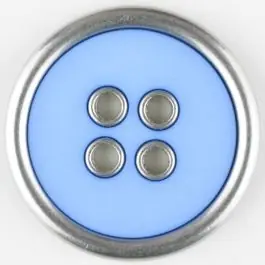 Zweiteiliger Vollmetall-Polyamidknopf, rund, 4 loch – Größe: 20mm – Farbe: blau – Art.Nr. 320652 Angebot