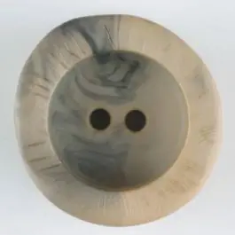 Preis Gesenkt Polyamidknopf mit charaktervoller Struktur und tiefem Tellerrand, rund, 2 loch – Größe: 20mm – Farbe: beige – Art.Nr. 314725