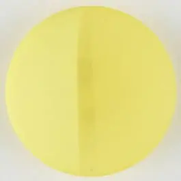Polyesterknopf, von einem Wall durchzogen, rund, Öse – Größe: 28mm – Farbe: gelb – Art.Nr. 385724 Handgefertigt