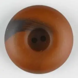 Neu Polyesterknopf mit Wulstrand und dunklem Pinselstrich, rund, 2 loch – Größe: 30mm – Farbe: braun – Art.Nr. 384714