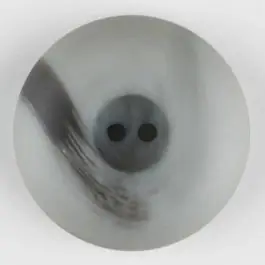 Polyesterknopf mit Wulstrand und dunklem Pinselstrich, rund, 2 loch – Größe: 18mm – Farbe: grau – Art.Nr. 314714 Schnäppchen