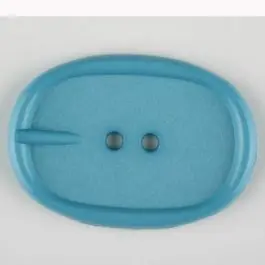 Solange Der Vorrat Reicht Polyamidknopf im Gürtelschnallenlook, 2-loch – Größe: 35mm – Farbe: blau – Art.Nr. 373706