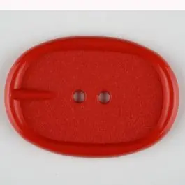 Polyamidknopf im Gürtelschnallenlook, 2-loch – Größe: 35mm – Farbe: rot – Art.Nr. 373714 Zertifiziert
