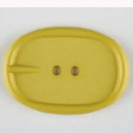 Premium Polyamidknopf im Gürtelschnallenlook, 2-loch – Größe: 35mm – Farbe: gelb – Art.Nr. 373715