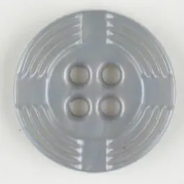 Mengenrabatt Polyamidknopf, breiter Rand, mit unterbrochenen Rillen durchzogen, rund, 4 loch – Größe: 13mm – Farbe: grau – Art.Nr. 214700