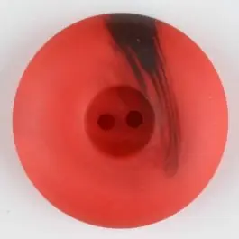 Polyesterknopf mit Wulstrand und dunklem Pinselstrich, rund, 2 loch – Größe: 18mm – Farbe: rot – Art.Nr. 314723 Hochwertig