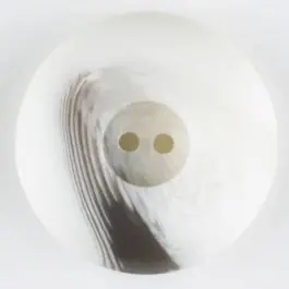 Garantierte Lieferung Polyesterknopf mit Wulstrand und dunklem Pinselstrich, rund, 2 loch – Größe: 18mm – Farbe: weiß – Art.Nr. 310905