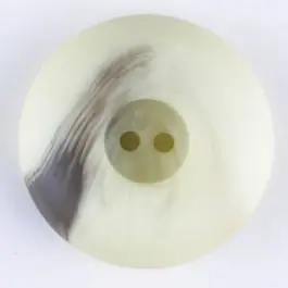 Solange Der Vorrat Reicht Polyesterknopf mit Wulstrand und dunklem Pinselstrich, rund, 2 loch – Größe: 18mm – Farbe: grün – Art.Nr. 314719