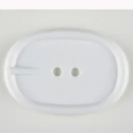 Gratis Versand Polyamidknopf im Gürtelschnallenlook, 2-loch – Größe: 35mm – Farbe: weiss – Art.Nr. 370705