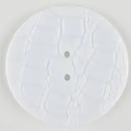Polyamidknopf mit interessantem Reptilienmuster, 2-loch – Größe: 23mm – Farbe: weiss – Art.Nr. 310883 Mengenrabatt