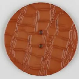 Kostenloser Versand Polyamidknopf mit interessantem Reptilienmuster, 2-loch – Größe: 23mm – Farbe: braun – Art.Nr. 313700