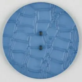 Polyamidknopf mit interessantem Reptilienmuster, 2-loch – Größe: 23mm – Farbe: blau – Art.Nr. 313701 Geld-Zurück-Garantie