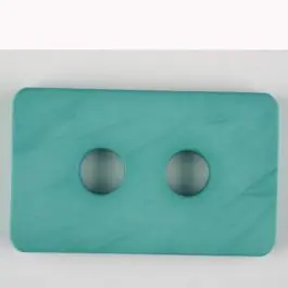 Meistverkauft Polyamidknopf rechteckig mit abgerundeten Ecken, 2-loch – Größe: 55mm – Farbe: grün – Art.Nr. 453711
