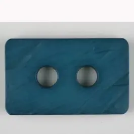 Zertifiziert Polyamidknopf rechteckig mit abgerundeten Ecken, 2-loch – Größe: 40mm – Farbe: blau – Art.Nr. 403708