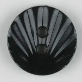 Heißes Angebot Polyamidknopf mit strahlenförmigem Dekor, 2-loch – Größe: 13mm – Farbe: schwarz – Art.Nr. 211677