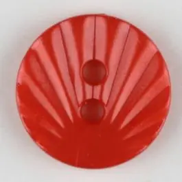 Geprüft Polyamidknopf mit strahlenförmigem Dekor, 2-loch – Größe: 13mm – Farbe: rot – Art.Nr. 213722