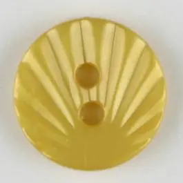 Schneller Versand Polyamidknopf mit strahlenförmigem Dekor, 2-loch – Größe: 13mm – Farbe: gelb – Art.Nr. 213723