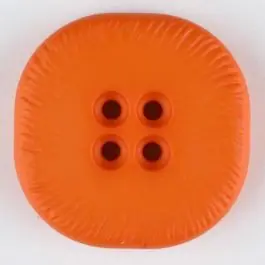 Polyamidknopf, viereckig, 4-Löcher optisch dunkler abgesetzt – Größe: 23mm – Farbe: orange – Art.Nr. 312716 Geld-Zurück-Garantie