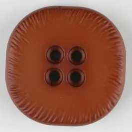 Polyamidknopf, viereckig, 4-Löcher optisch dunkler abgesetzt – Größe: 23mm – Farbe: braun – Art.Nr. 312709 Bestpreis