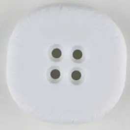 Top-Qualität Polyamidknopf, viereckig, 4-Löcher optisch dunkler abgesetzt – Größe: 32mm – Farbe: weiss – Art.Nr. 370692
