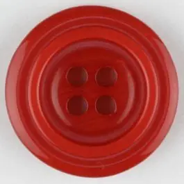 Meistverkauft Polyesterknopf aus aneinandergesetzten Ringen, mit 4 Löchern – Größe: 20mm – Farbe: rot – Art.Nr. 331001