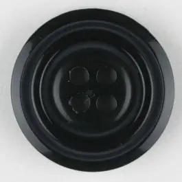 Letzte Chance Polyesterknopf aus aneinandergesetzten Ringen, mit 4 Löchern – Größe: 20mm – Farbe: schwarz – Art.Nr. 330891