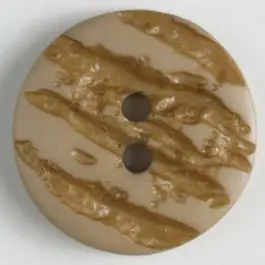 Großhandel Polyesterknopf mit hervorgehobenem Borkenmuster mit 2 Löchern – Größe: 18mm – Farbe: beige – Art.Nr. 310837