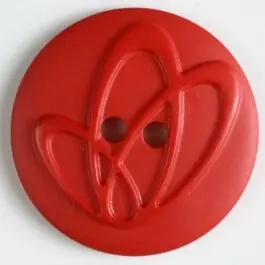 Versand Am Gleichen Tag Polyamidknopf mit Löchern – Größe: 25mm – Farbe: rot – Art.Nr. 310811
