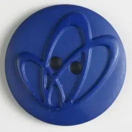Polyamidknopf mit Löchern – Größe: 20mm – Farbe: blau – Art.Nr. 268611 Kostenfreie Lieferung