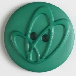 Knallerangebot Polyamidknopf mit Löchern – Größe: 25mm – Farbe: grün – Art.Nr. 318613