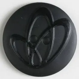 Polyamidknopf mit Löchern – Größe: 25mm – Farbe: schwarz – Art.Nr. 310809 Echt