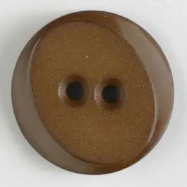 Sale Polyamidknopf rund mit ovalem Einsatz mit 2 Löchern – Größe: 18mm – Farbe: braun – Art.Nr. 267619