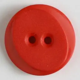 Zertifiziert Polyamidknopf rund mit ovalem Einsatz mit 2 Löchern – Größe: 18mm – Farbe: rot – Art.Nr. 261201