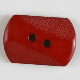 Billig Polyamidknopf mit teilweise schrägen Rillen mit 2 Löchern – Größe: 34mm – Farbe: orange – Art.Nr. 377607